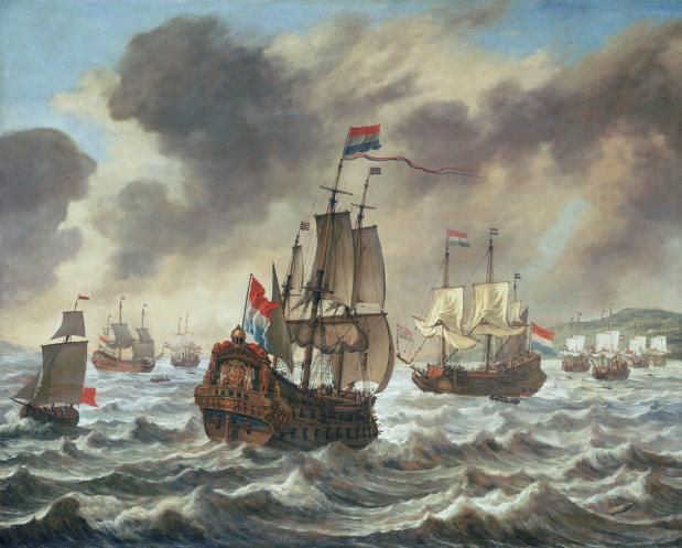 Voor de zeeslag bij Duins. Reinier Nooms, circa 1639. 
