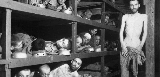 Dwangarbeiders in Buchenwald.