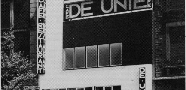 Café De Unie is het beroemdste werk van architect Jacobus Johannes Oud, die in de jaren twintig naam maakte als architect. 