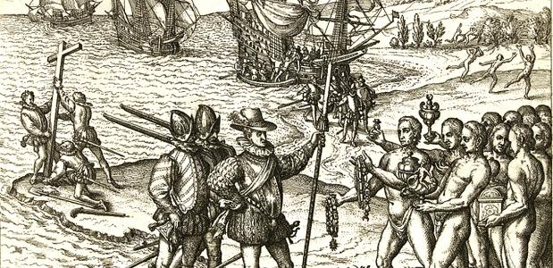 Columbus komt aan op Hispaniola