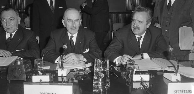 Ministerraad van de EEG kwamen bijeen in Brussel, 1964.