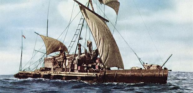 De boot Kon Tiki van Thor Heyerdahl