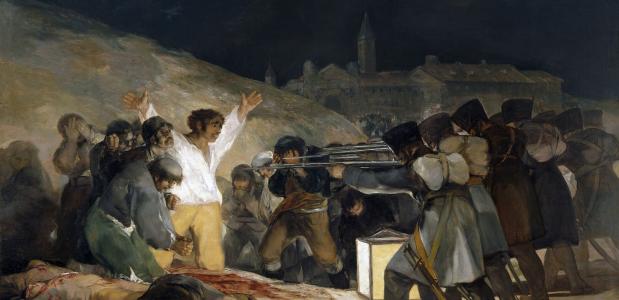 Executie van Spaanse opstandelingen door het Franse leger