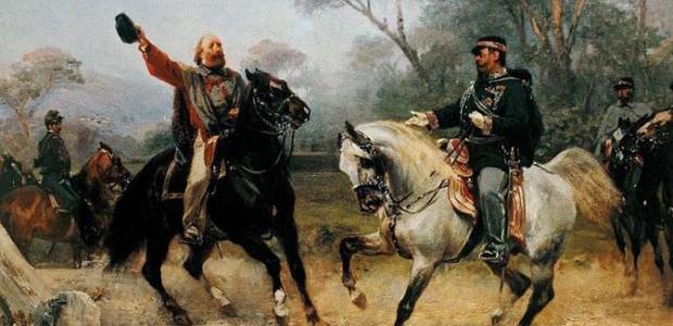 Victor Emanuel II en Giuseppe Garibaldi twee belangrijke figuren in Italiaanse eenwordig