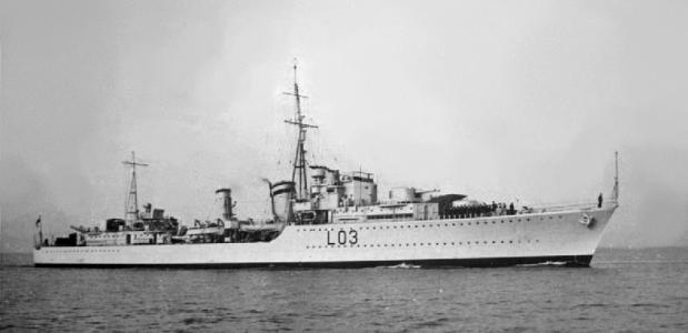 HMS Cossack, een van de schepen waar Unsinkable Sam levend vanaf kwam