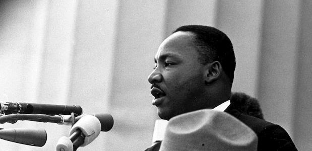 Martin Luther King houdt zijn 'I have a dream'- speech in Washington op 28 augustus 1963. Bron: Wikimedia Commons.
