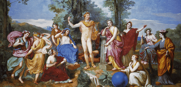 Anton Raphael Mengs, Apollo, Mnemosyne, and the Nine Muses (1761)
