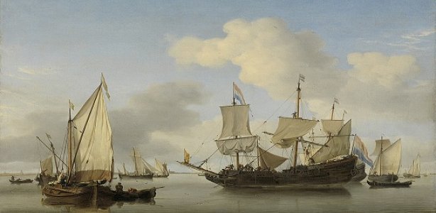 VOC-schepen voor anker