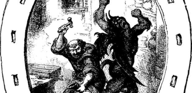 Sint Dunstan en de duivel 