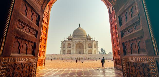 De Taj Mahal in India.