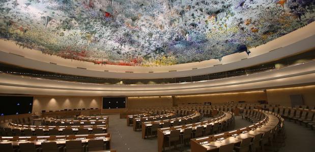 Vergaderzaal VN-Mensenrechtenraad Genève