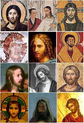 Verschillende afbeeldingen van Jezus door de jaren heen