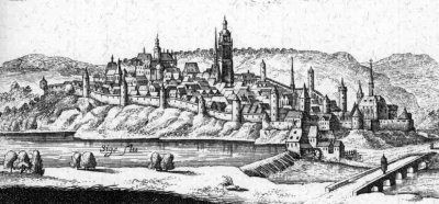Een gezicht op Siegen uit 1655, de tijd dat de Oranjes over de stad heersten.