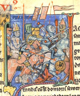 Adhemar van Monteil chargeert met de H. Lans de Saracenen voor Antiochië
