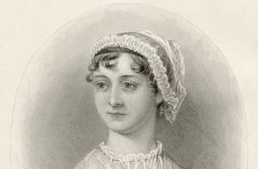 Portret Jane Austen 19e eeuw schrijfster boeken