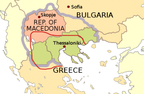 Kaart Macedonië