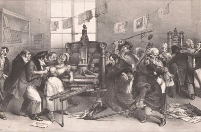 Aanval van de Franse overheid op de vrijheid van drukpers 