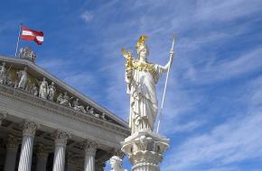 Het parlementsgebouw in Wenen, de hoofdstad van Oostenrijk