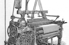 Een weefmachine uit 1890