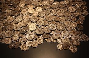 Oude Romeinse munten.