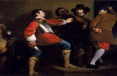 De ontdekking van de gunpowder plot Henry Perronet Briggs, Public domain, via Wikimedia Commons Gunpwoder Plot Guy Fawkes