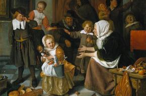 Het Sint-Nikolaasfeest, Jan Steen, 1665.