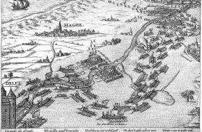 Het Beleg van Leiden eindigde in het ontzet van de stad in 1574