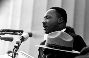 Martin Luther King houdt zijn 'I have a dream'- speech in Washington op 28 augustus 1963. Bron: Wikimedia Commons.