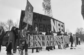 Demonstratie bij NAVO-basis Havelterberg tegen kernwapens, 1981