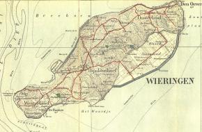 Het eiland Wieringen, dat ooit dienst deed als quarantainestation, in 1909