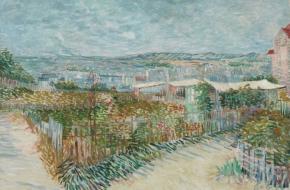 Schilderij ‘Montmartre: achter de Moulin de la Galette’ van Vincent van Gogh, geschilderd in 1887 kunstenaars in Parijs