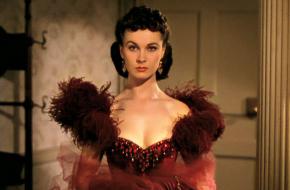 Vivien Leigh als hoofdpersonage Scarlett O'Hara in 'Gone with the Wind'.