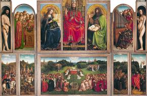 Jan van Eyck, De aanbidding van het Lam Gods (Wikimedia Commons)