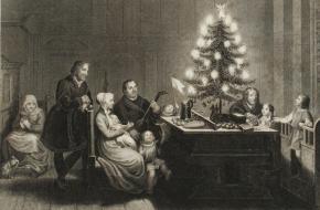 Maarten Luther en zijn familie in Wittenberg, tijdens kerstmis 1536