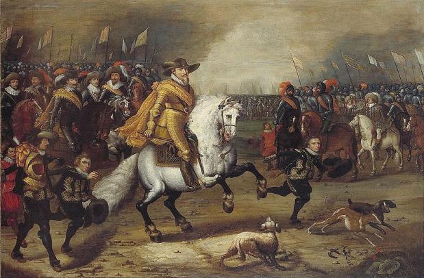 Maurits bij de Slag bij Nieuwpoort, 1600 (Wikimedia Commons)