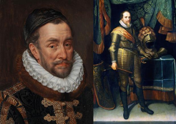 De portretten van Willem en Maurits, prinsen van Oranje