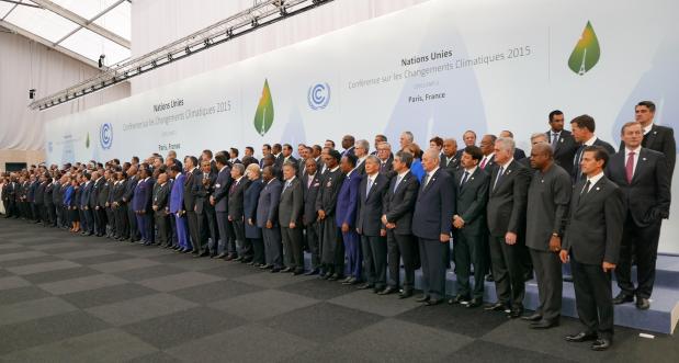 Wereldleiders op de klimaattop van 2015