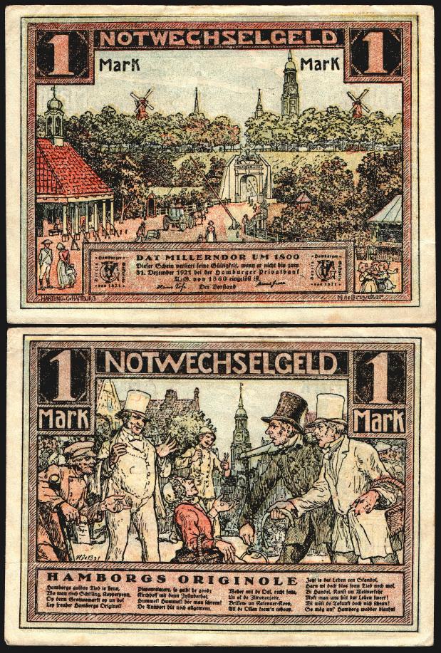 Hamburgs briefgeld uit 1821.
