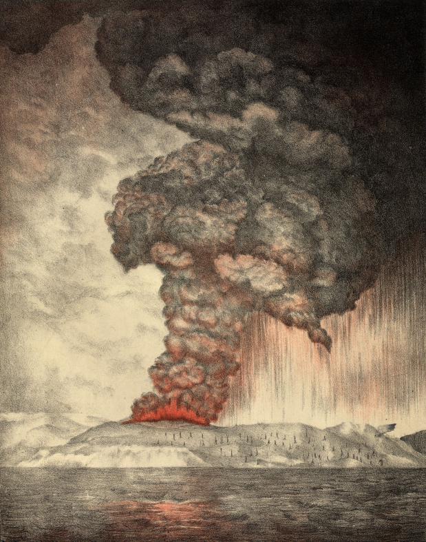 De uitbarsting van de Karakatau