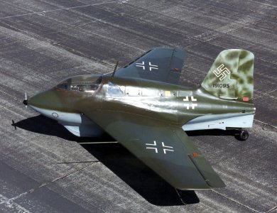 Duitse Messerschmitt Me 163B Komet raketaangedreven jachtvliegtuig