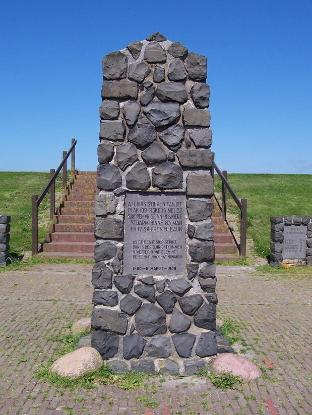 Het monument voor de ramp van Moddergat