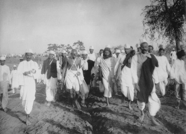 Als leider van de Indiase onafhankelijkheidsbeweging leidde Gandhi talloze vreedzame demonstraties.