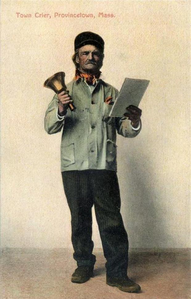 Stadsomroeper in de 19e eeuw in Massachusetts