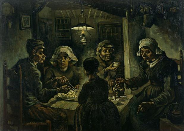 De aardappeleters, een van de bekendste werken van Van Gogh