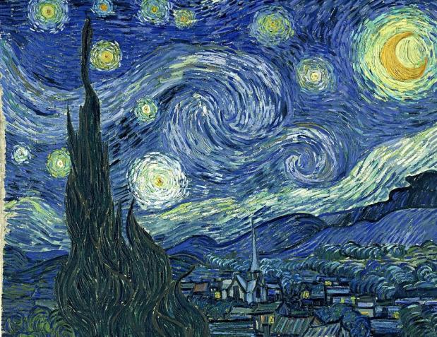 De sterrennacht, ook een meesterwerk van Van Gogh 