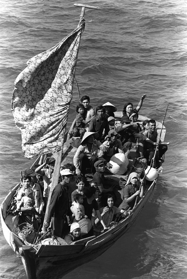 35 Vietnamese vluchtelingen in 1984.