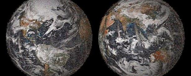 NASA's 'Global Selfie', een mozaïk van de aarde gemaakt met tienduizenden selfies