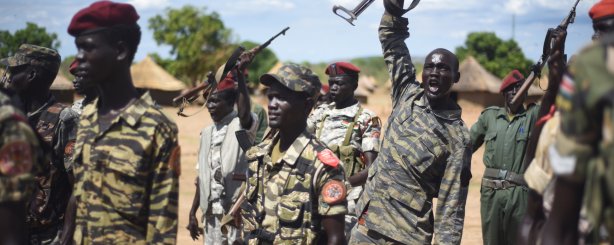 Soldaten van de regering in Soedan