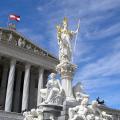 Het parlementsgebouw in Wenen, de hoofdstad van Oostenrijk