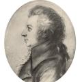Wolfgang Amadeus Mozart getekend door Doris Stock